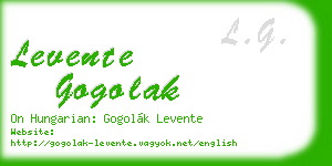 levente gogolak business card